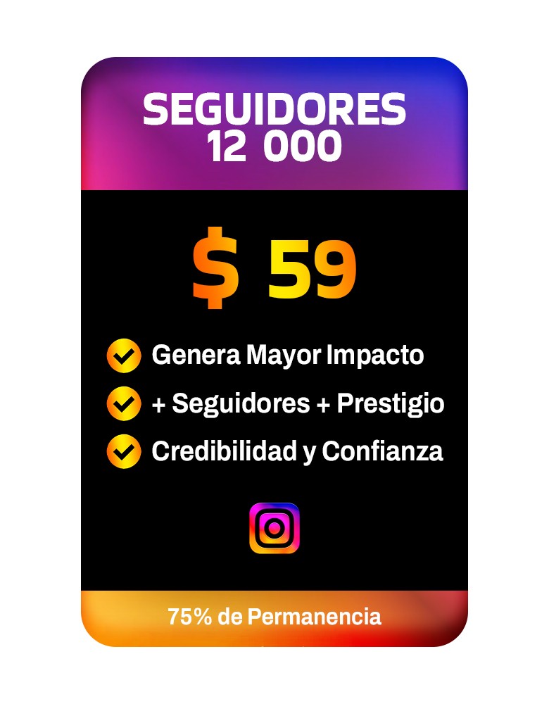 SEGUIDORES INSTAGRAM 12000