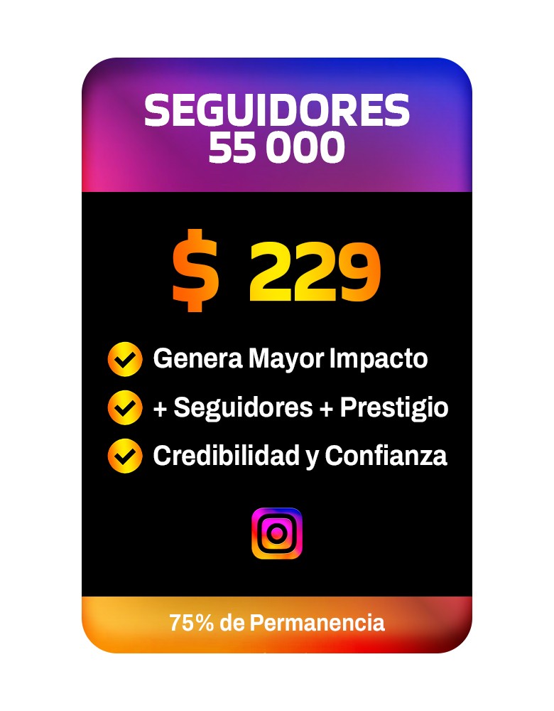 SEGUIDORES INSTAGRAM 55000